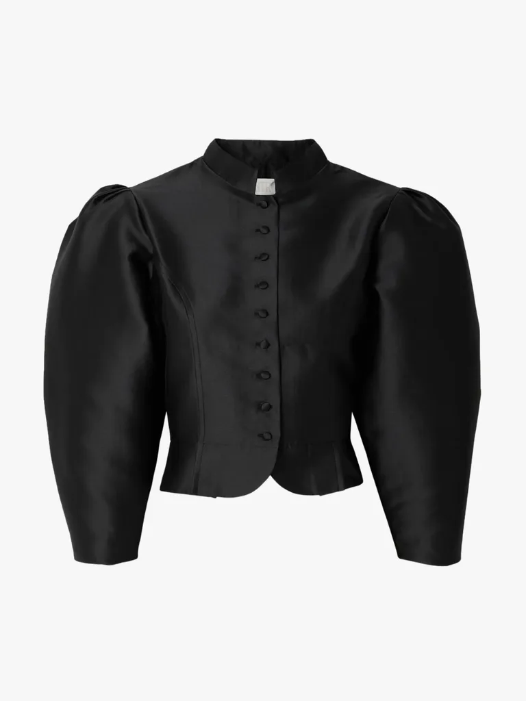 Destree Amoako cropped faille jacket