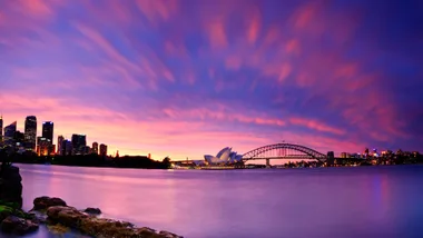 a sunset in sydney
