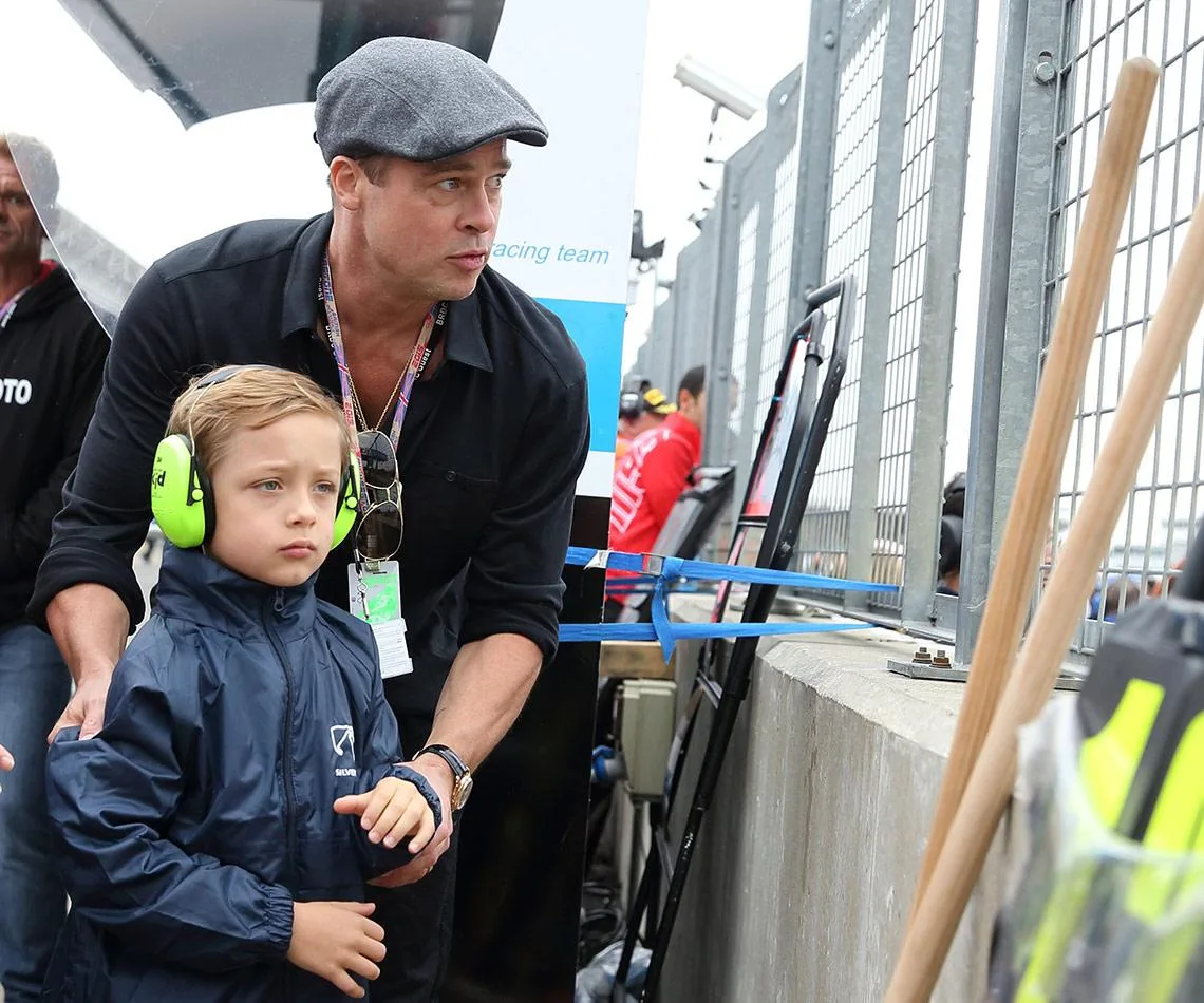 Brad Pitt and Knox Jolie-Pitt