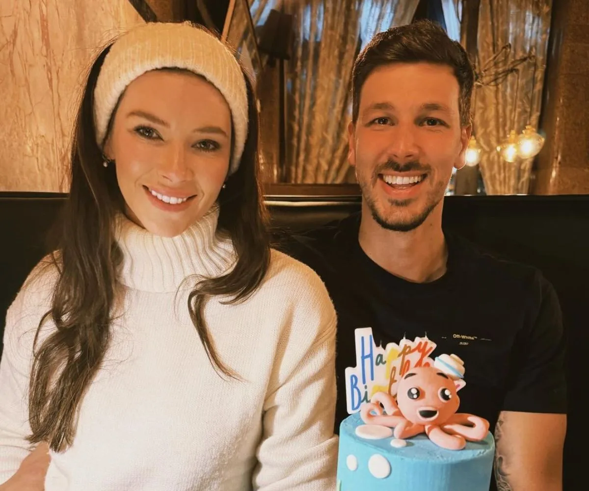 Brittany Hockley with boyfriend Benjamin Siergrist.
