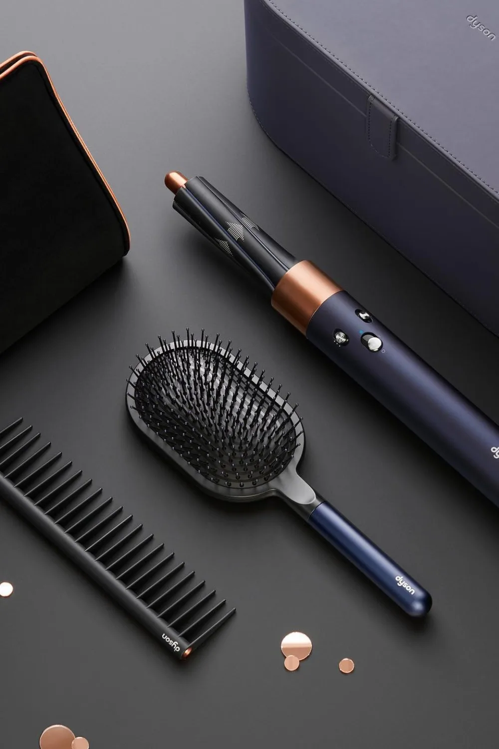 The Dyson Airwrap and accessories.
