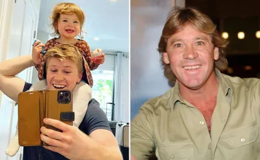 Steve and Robert’s resemblance confuses even the youngest Irwin, Grace