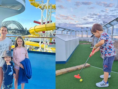 kids on board a cruise ship