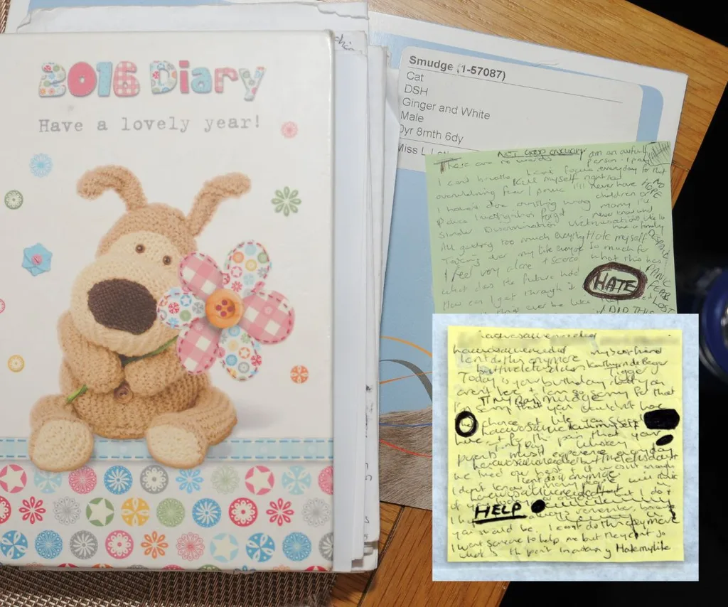 disturbing notes and teddy bear journal left by Lucy Letby