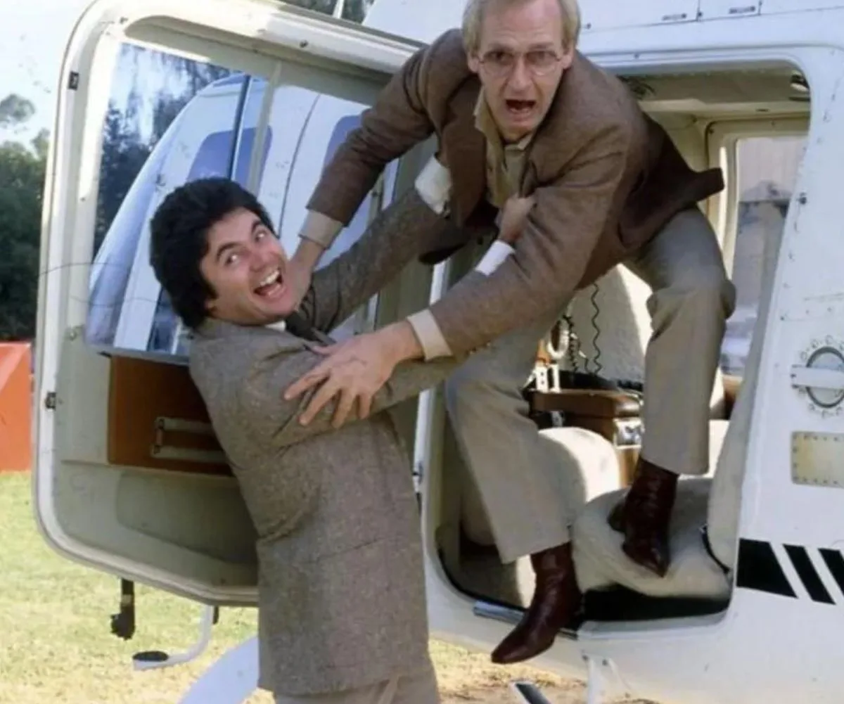 John Blackman goofs around on set of Hey Hey