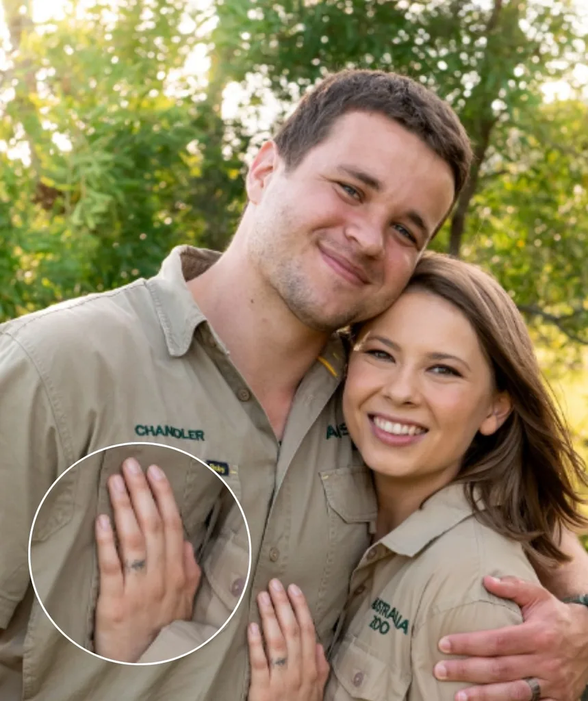 Bindi and Chandler smile, she reveals her secret wedding ring tattoo