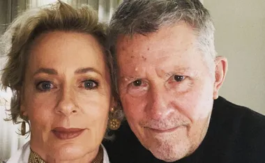selfie of Amanda Keller and Husband Harley Oliver who is battling Parkinsons.