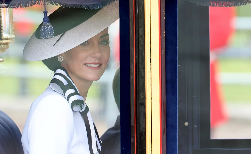 Kate Middleton wears white and smiles at Trooping the Colour, her first public appearance in months since her shocking cancer diagnosis