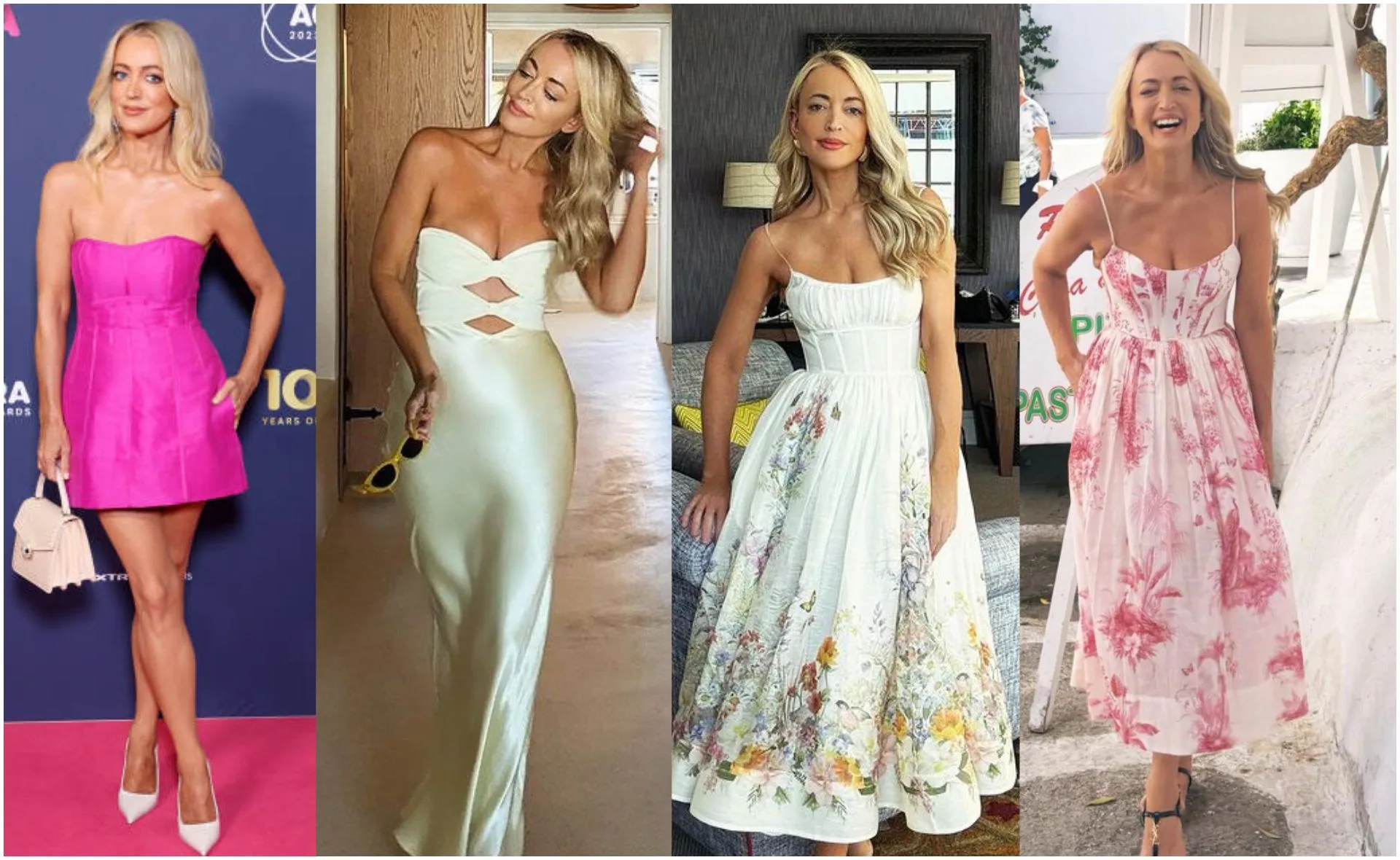 Jackie O fashion in stunning display as she wears 4 pretty dresses