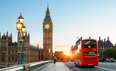 London Big Ben and red bus