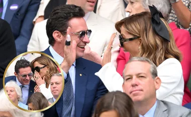 Hugh Jackman and Kate Beckinsdale flirty at Wimbledon.