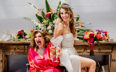 Maria Vanuti and daughter Bianca at the family wedding.