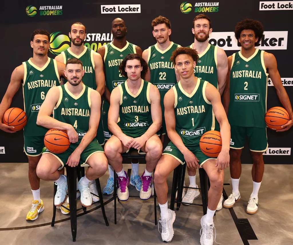 Australian men's basketball team, the Boomers, competing at the 2024 Olympics.