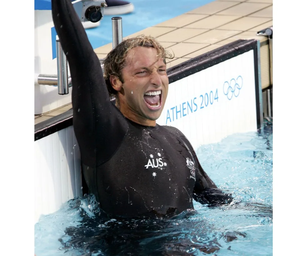 Ian Thorpe at the Athens Olympics in 2004.