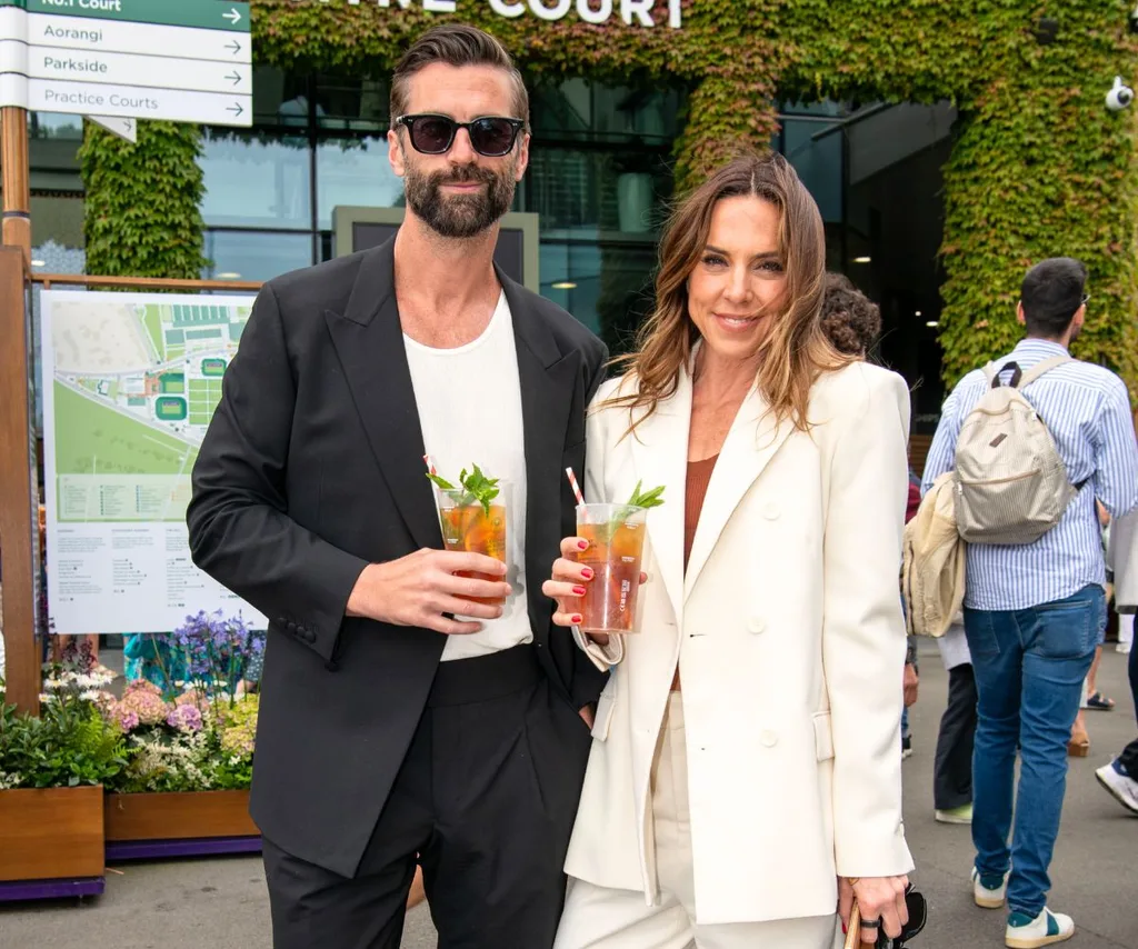 Melanie C and her new Australian boyfriend at Wimbledon in 2024.