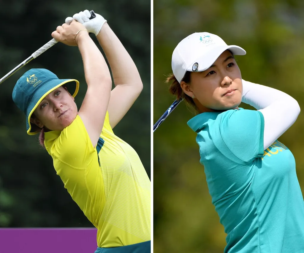 Hannah Green (left) and Minjee Lee (right) are Australia's female golfers at the Olympics in 2024.