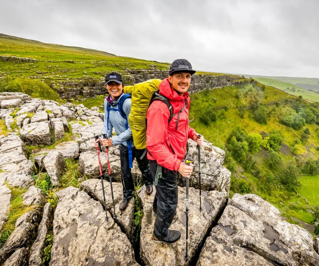 Lois and Ed hiking