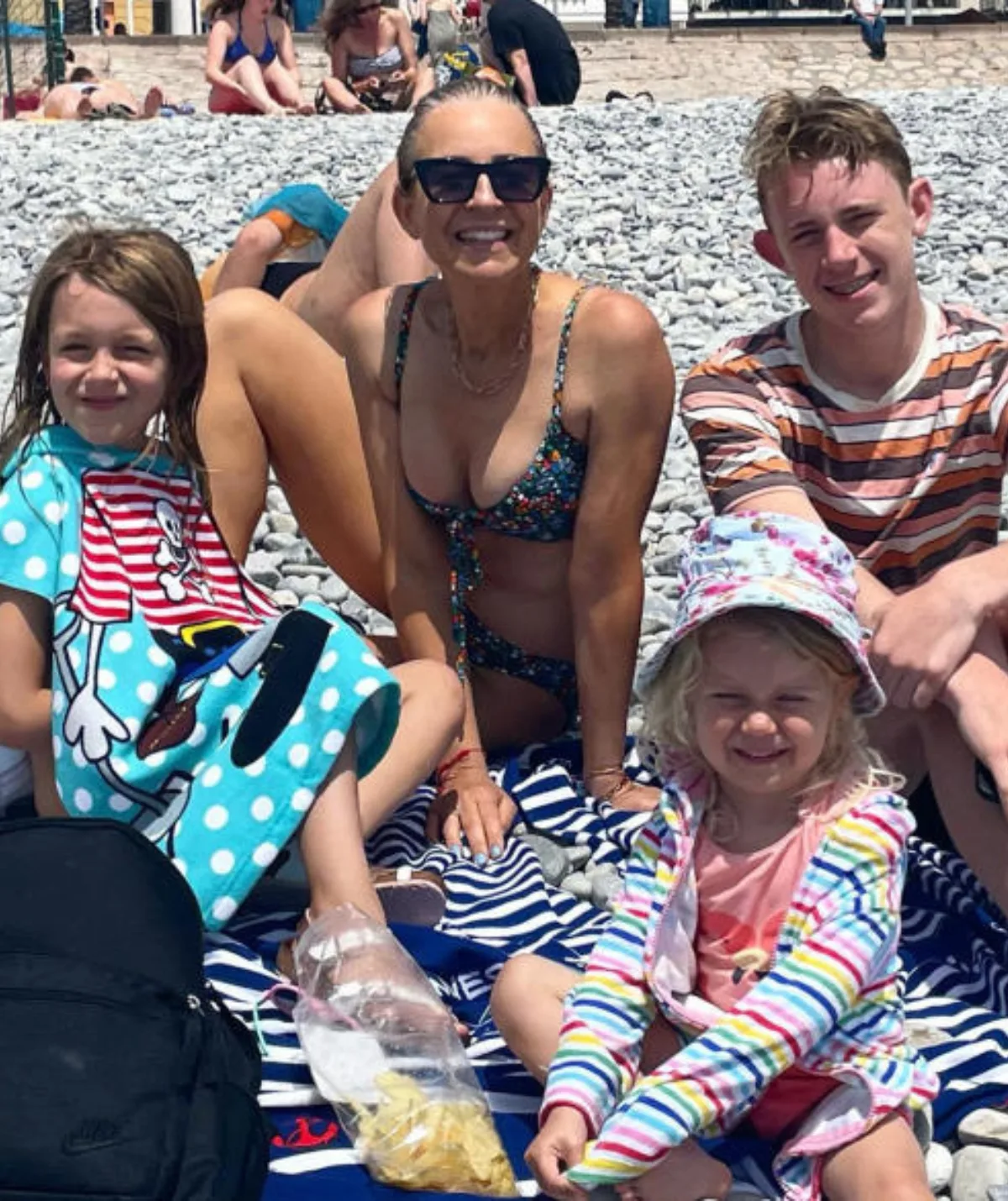 The TV star has three children Ollie, Evie and Adelaide.