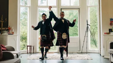Once, twice, three times a groom! Gogglebox star Tim Lai ties the knot in a global wedding extravaganza