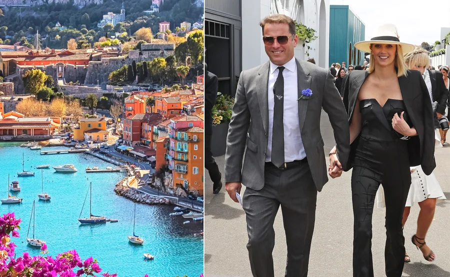 Karl Stefanovic and wife in St Tropez