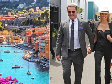 Karl Stefanovic and wife in St Tropez