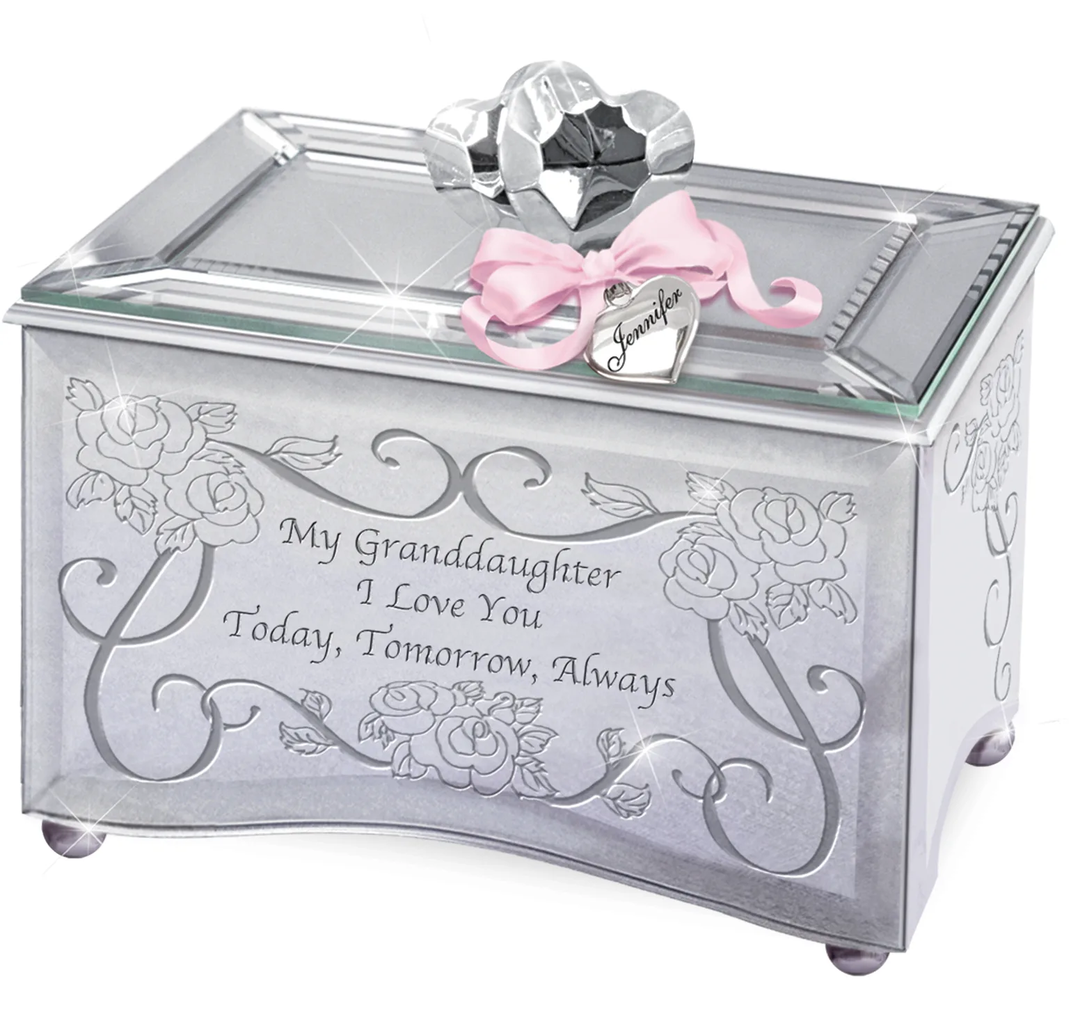 Bradford Exchange Granddaughter, I Love You Today, Tomorrow & Always Personalised Music Box