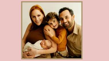 Jules Robinson and Cam Merchant with baby son