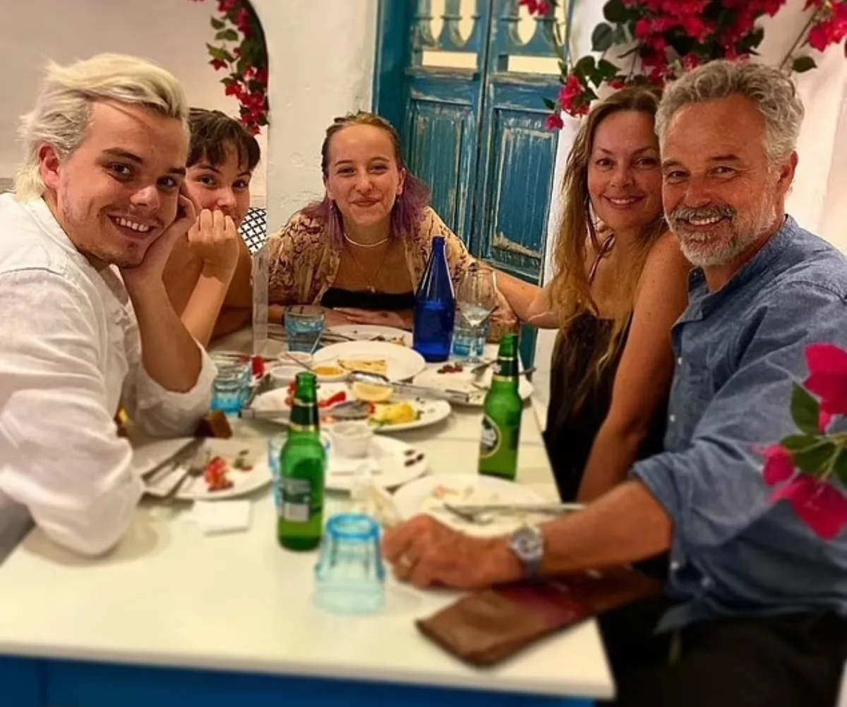 Cameron with his wife Alison and kids Lotus, 28, River, 24, and Bodhi, 18. 