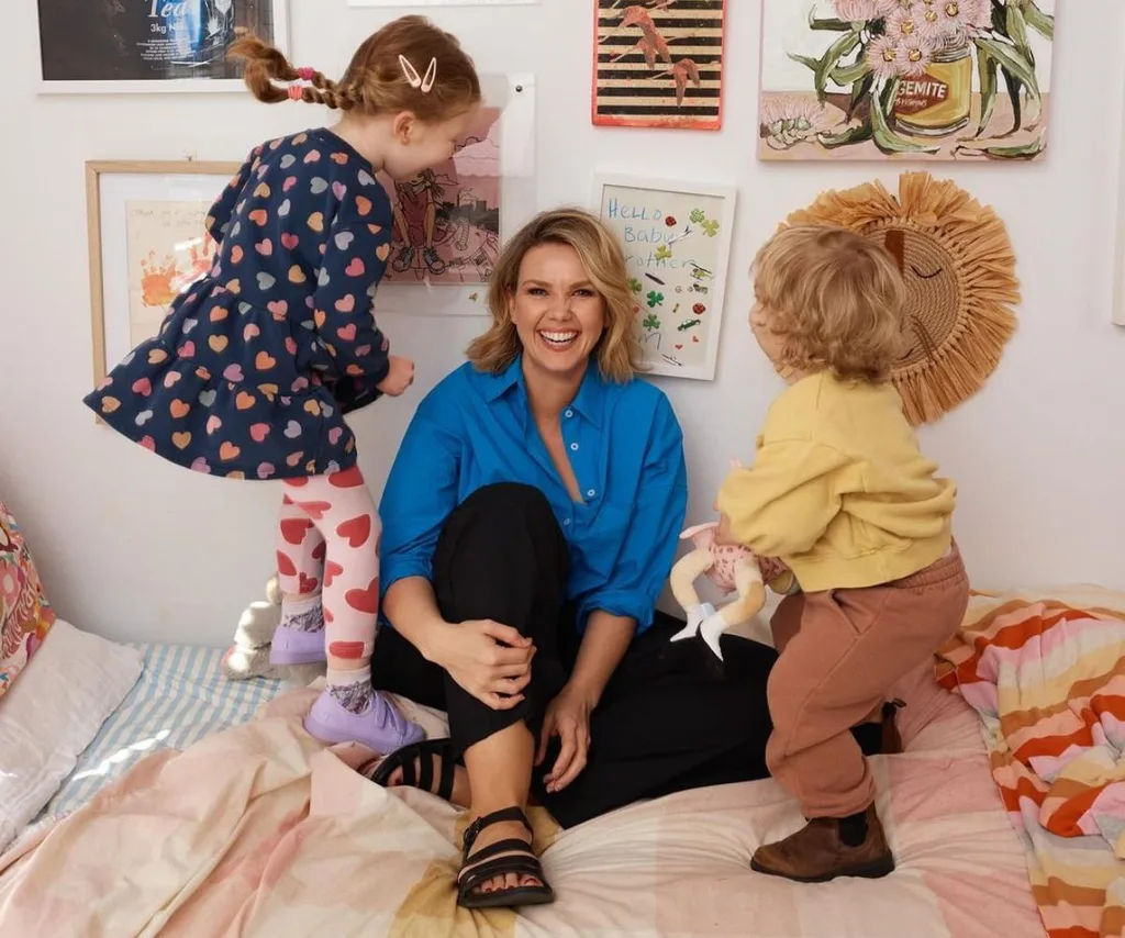 Edwina Bartholomew with her daughters.