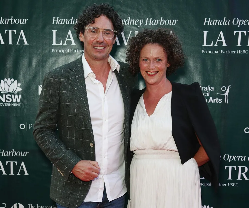 Colin Fassnidge smiling with his wife Jane.