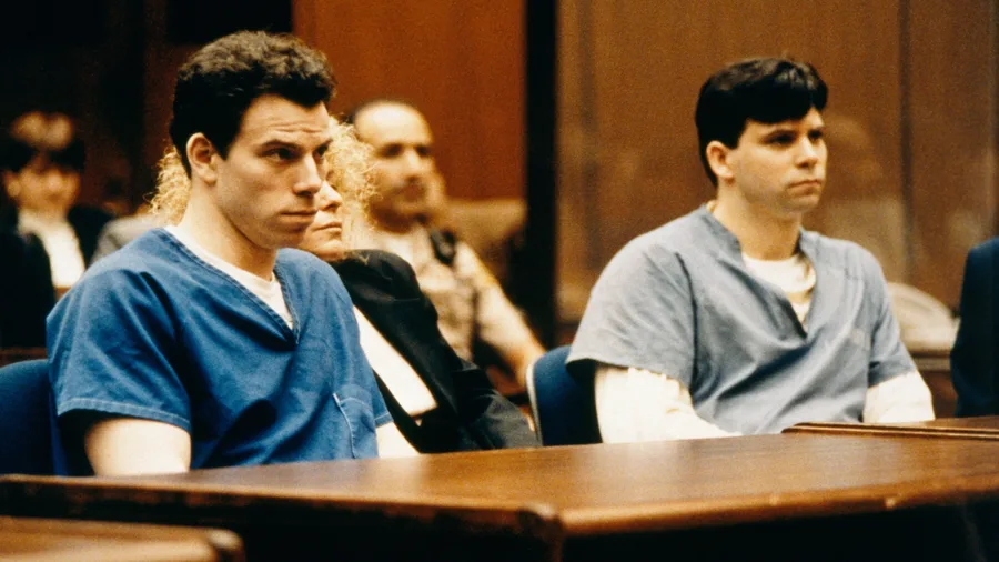 Erik and Lyle Menendez in court for murdering their parents.