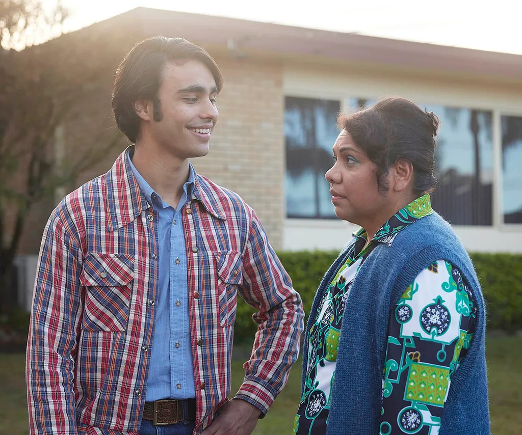 Eileen (Deborah Mailman) and Bilya (Thomas Weatherall) in Last Days Of The Space Age.