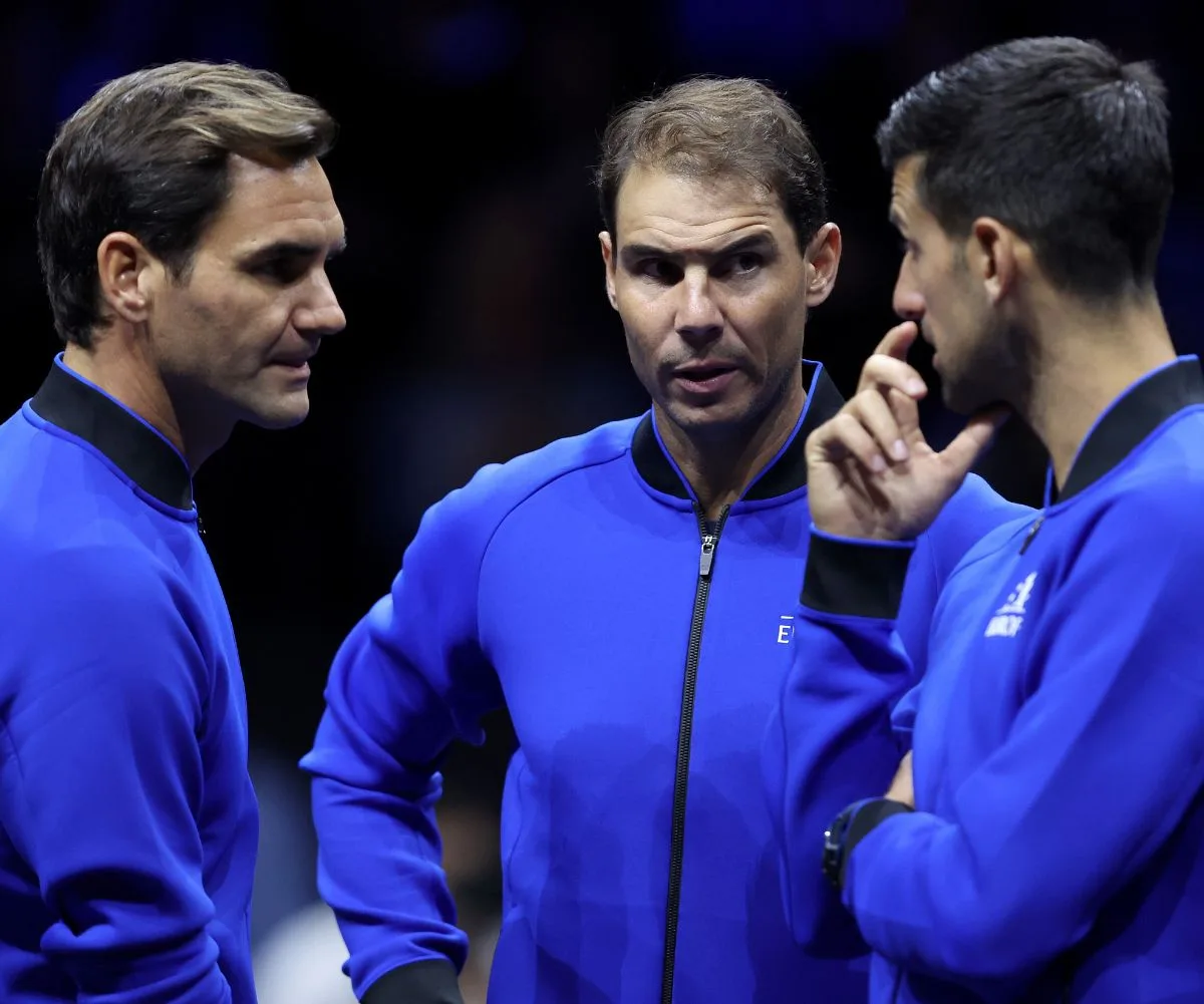 Rafael Nadal, Roger Federer and Novak Djokovic.