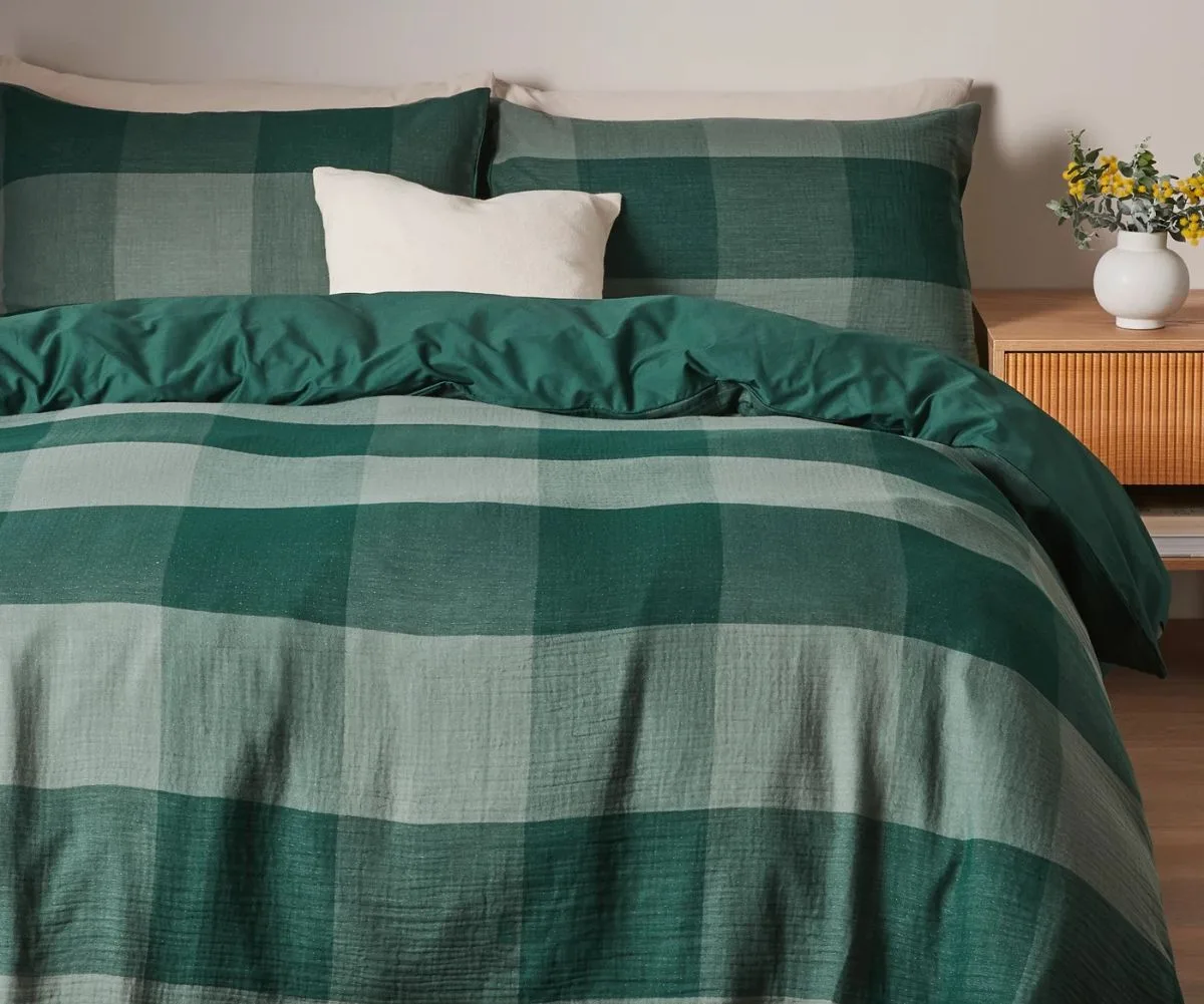 Aven Check Quilt Cover Set, discounted for Target’s Black Friday sale.