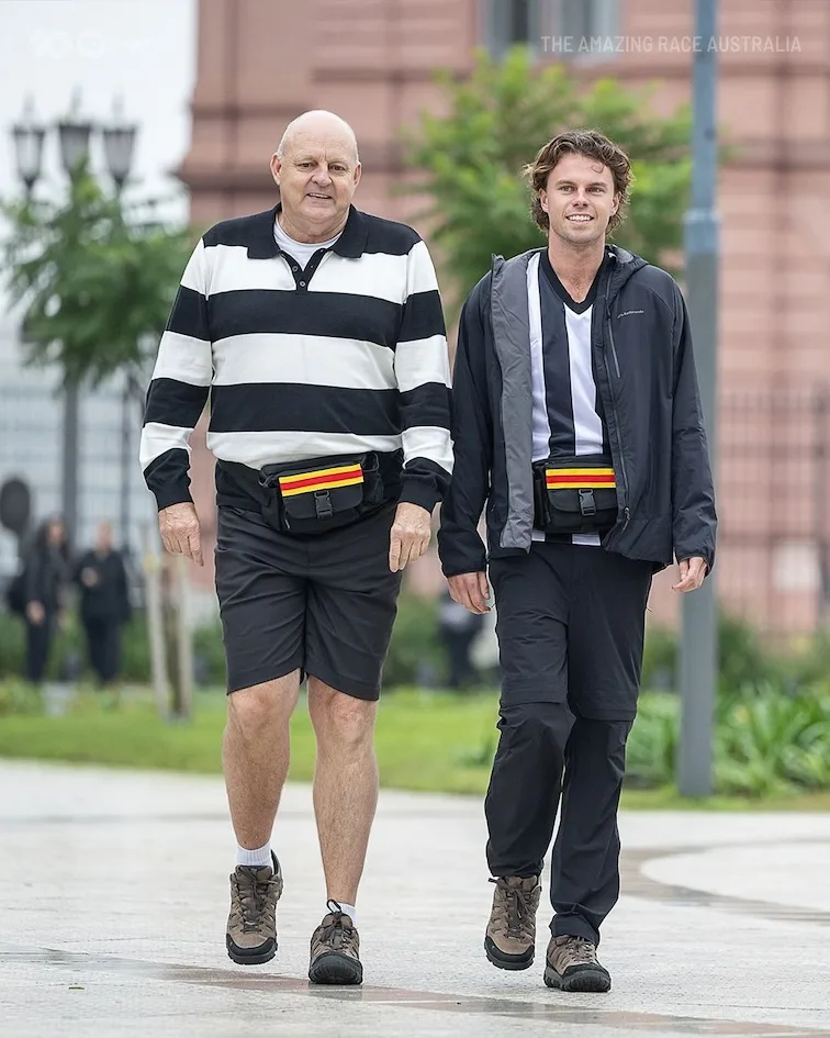 Billy and son Oscar on the Amazing Race