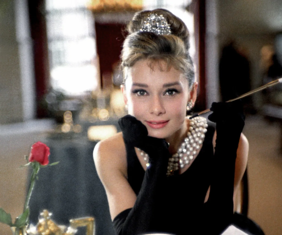 Actress Audrey Hepburn poses for a publicity still for the Paramount Pictures film 'Breakfast at Tiffany's' in 1961 in New York City, New York.