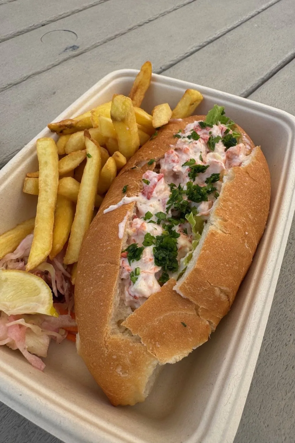 lobster roll on bahamas cruise ship