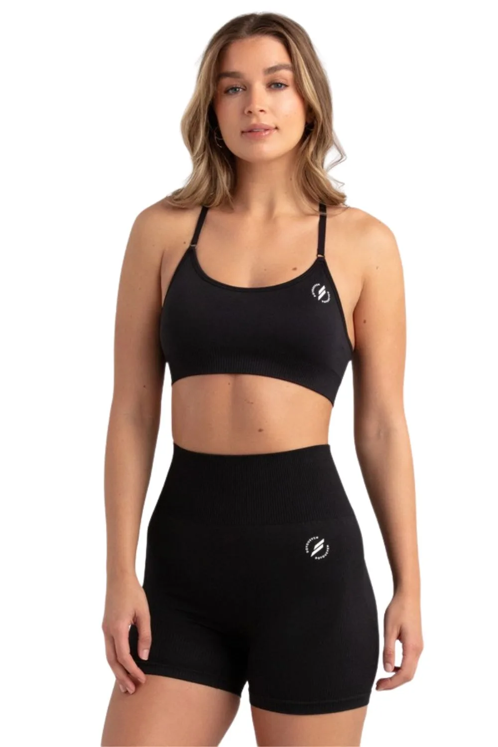 Doyoueven Women’s Seamless Accelerate Crop Top - Black