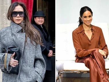 Separate photos of Victoria Beckham and Meghan Markle