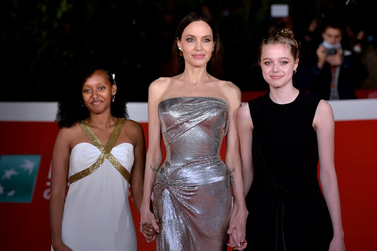 Zahara, Angelina and Shiloh on the red carpet