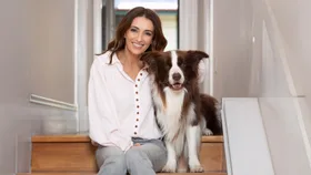 Dr Katrina Warren and her border collie Chill