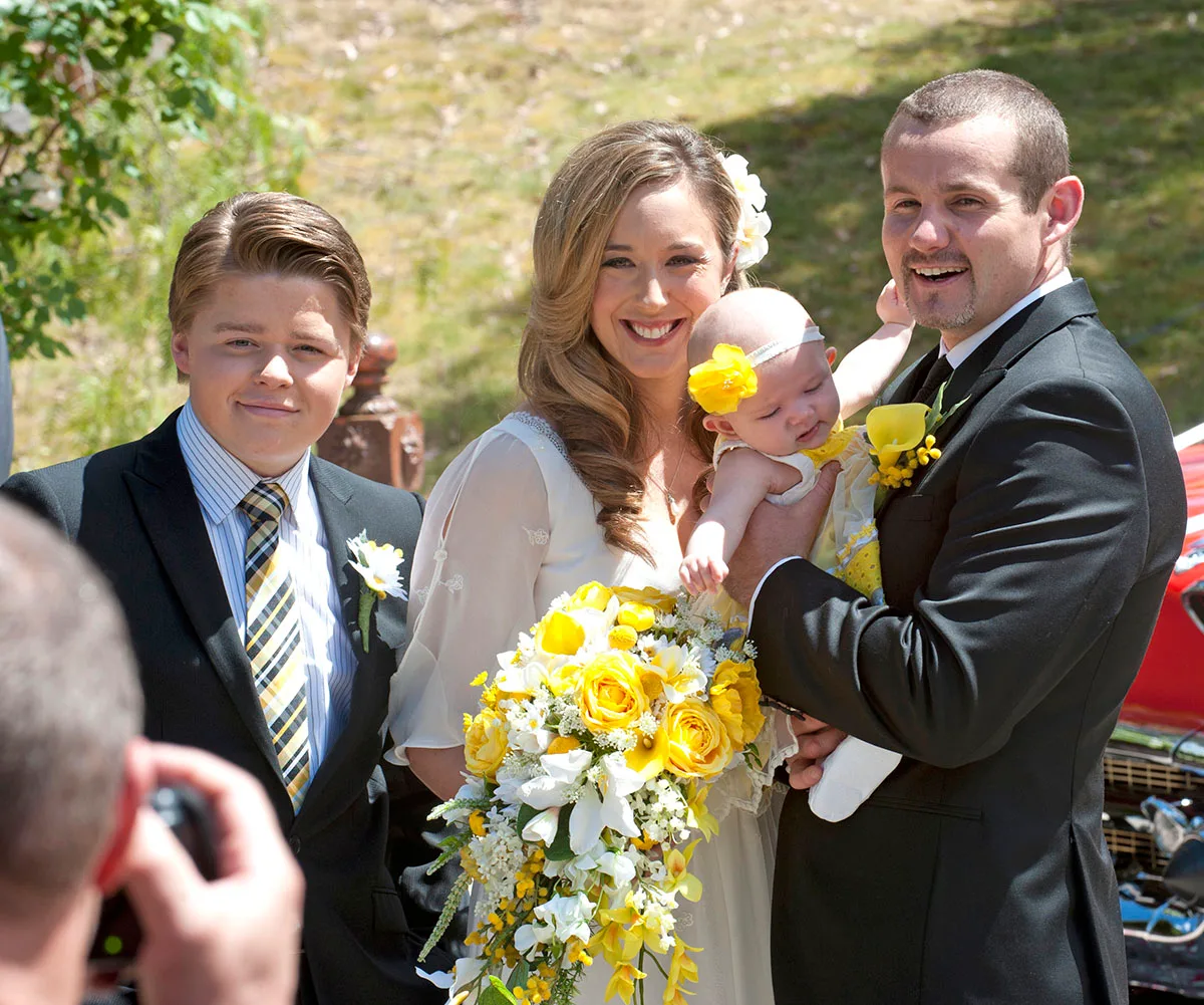 Sonya and Toadie on their wedding day