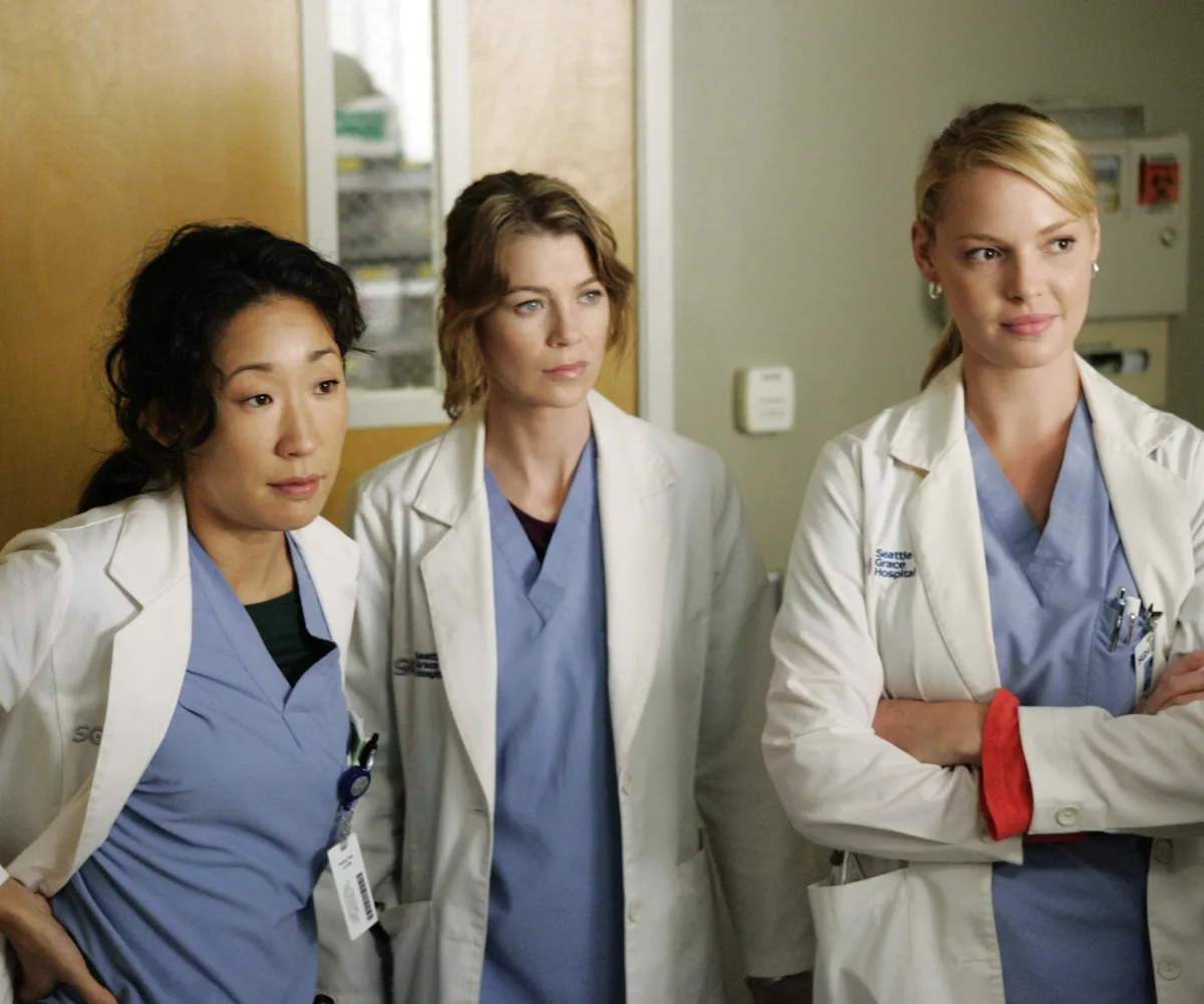 Three women in scrubs.