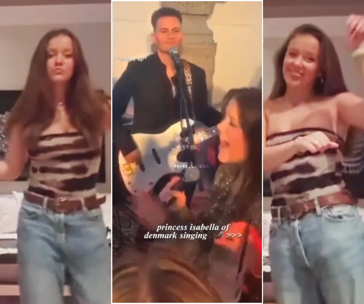 Danish singer Thor Farlov with princess Isabella on Tik Tok