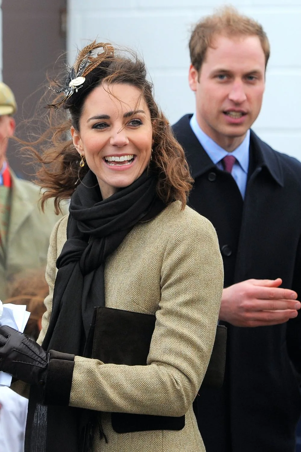 Kate in black scarf with Will 