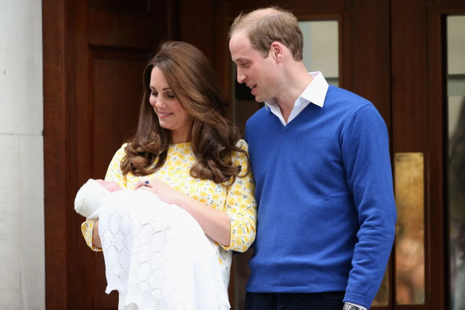 Prince William and Kate Middleton with new baby Charlotte