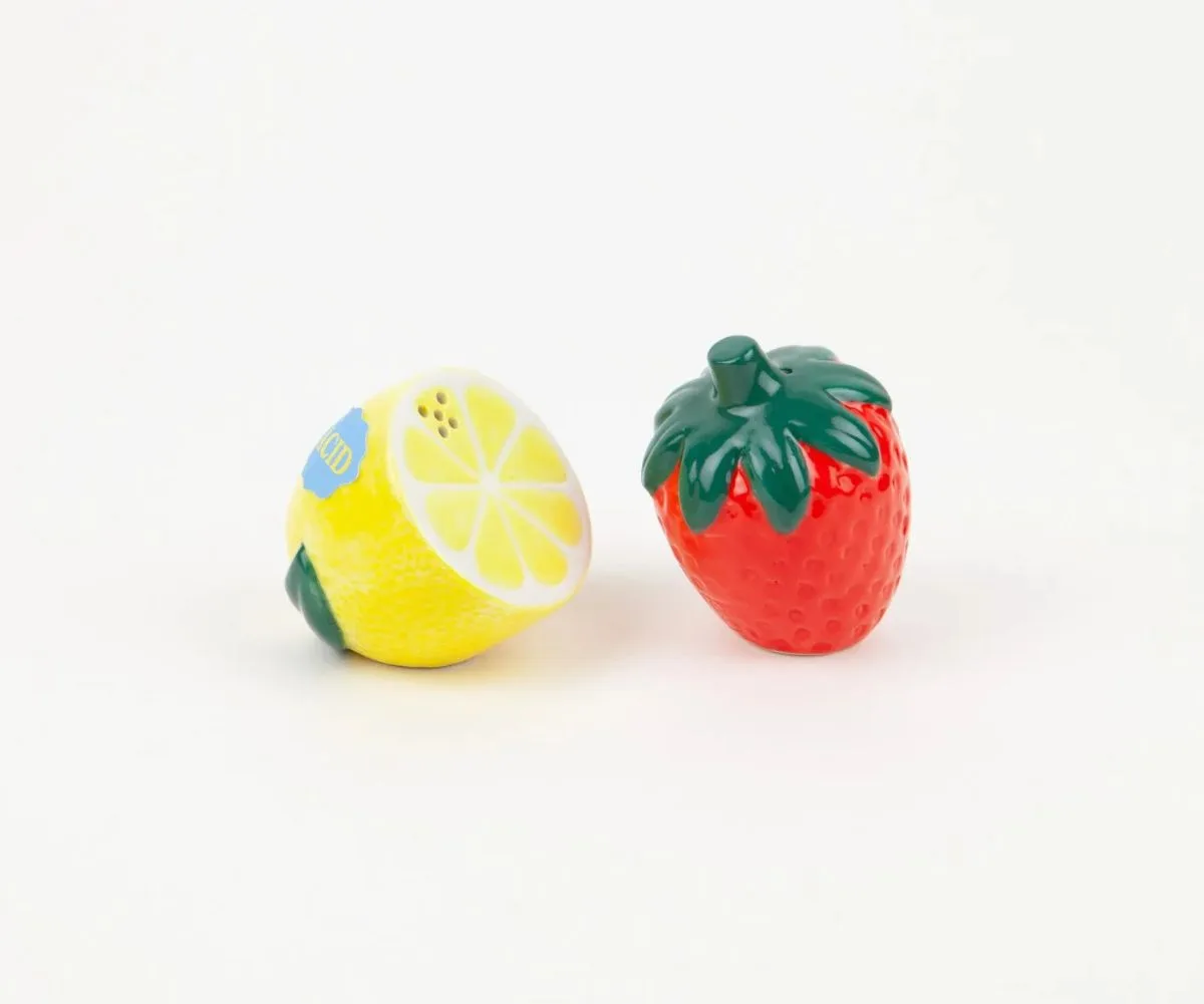 Lemon and strawberry Salt and Pepper Shakers