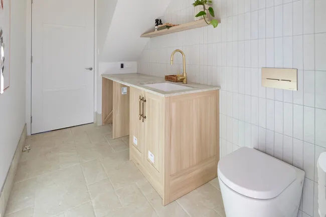 laundry of maddy and charlotte's winning The Block Australia 2024 house