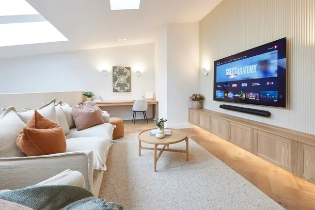 office and rumpus room of maddy and charlotte's winning The Block Australia 2024 house