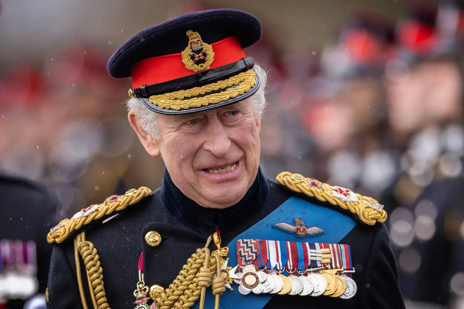 King Charles in his military uniform 